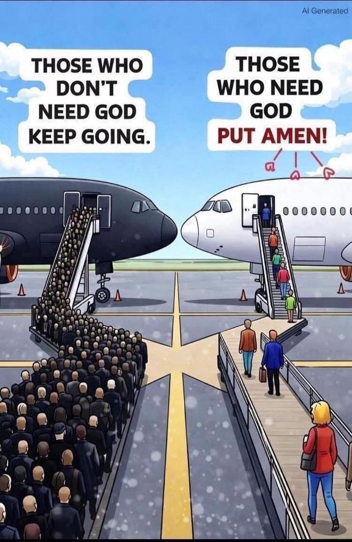 THOSE WHO DON'T NEED GOD KEEP GOING. THOSE WHO NEED GOD PUT AMEN! Al Generated