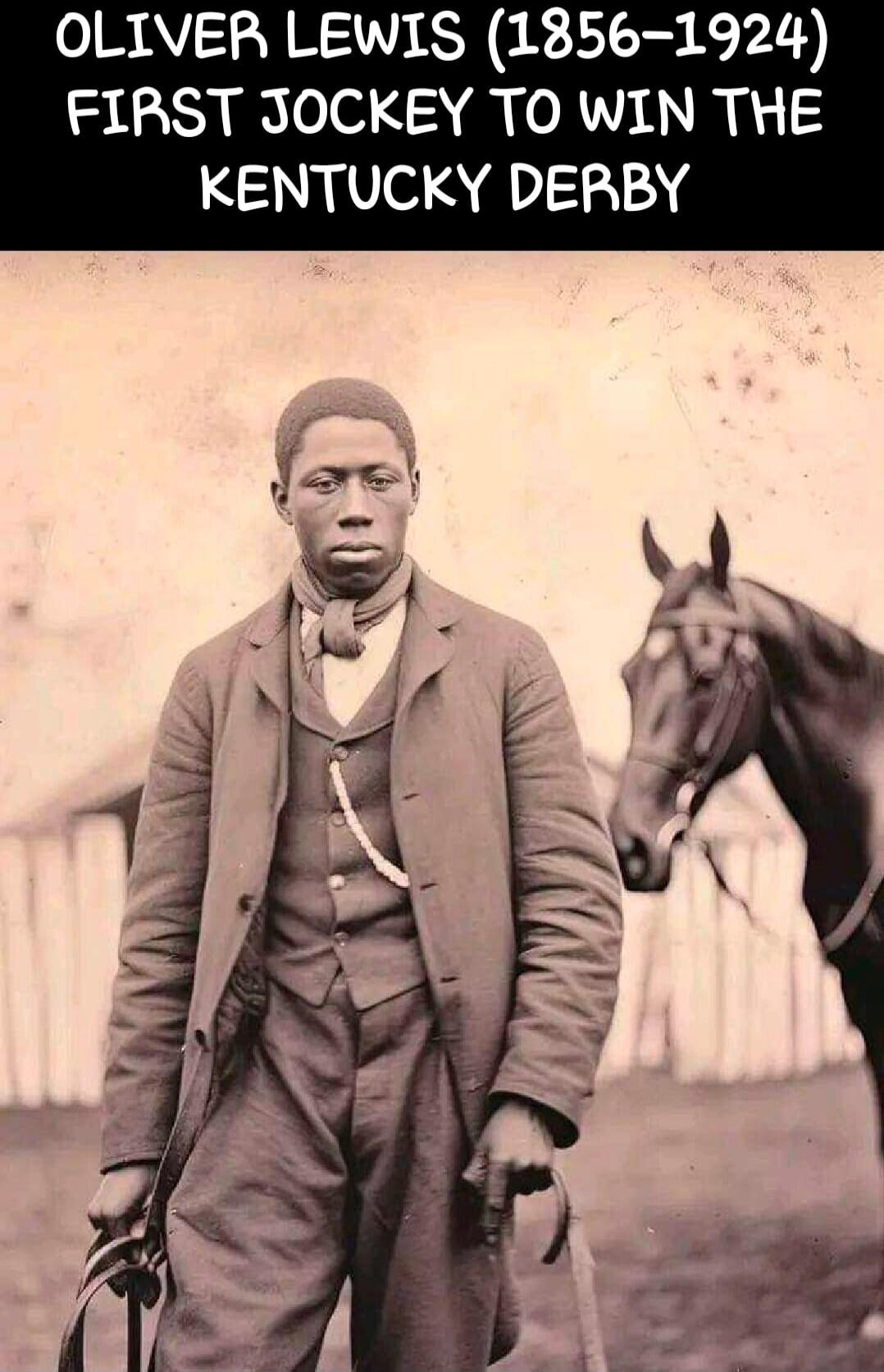 OLIVER LEWIS (1856-1924) FIRST JOCKEY TO WIN THE KENTUCKY DERBY