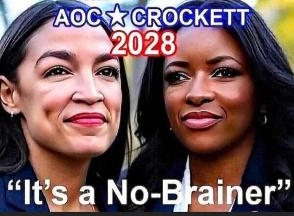 AOC ★ CROCKETT 2028 It's a No-Brainer
