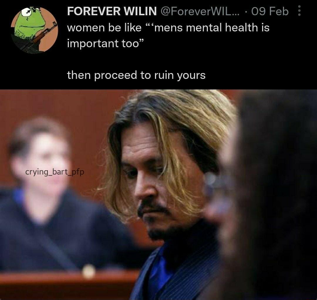 FOREVER WILIN ForeverWIL 09 Feb women be like mens mental health is important too al Tal o deTeTYTo R e WU g MYeI0IES