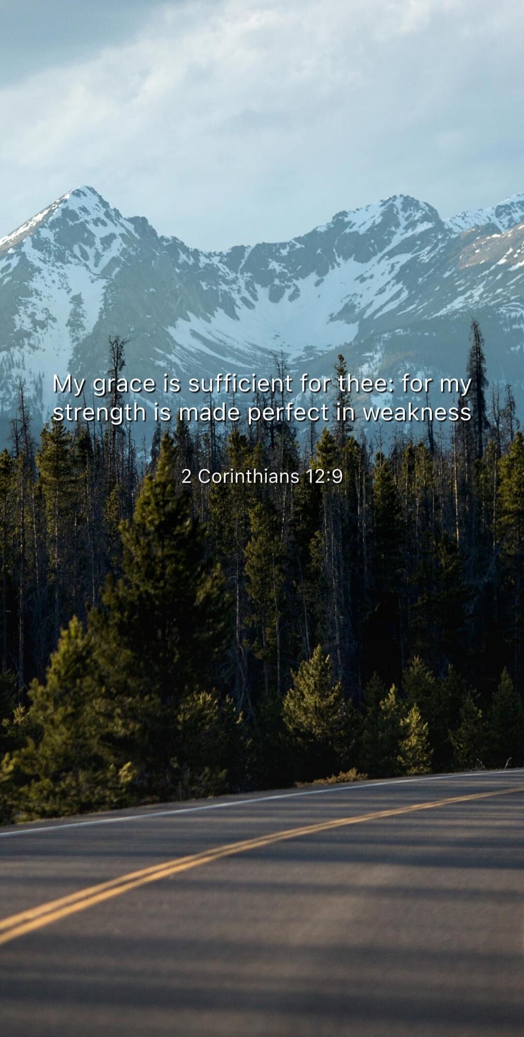 My grace is sufficient for thee: for my strength is made perfect in weakness
2 Corinthians 12:9