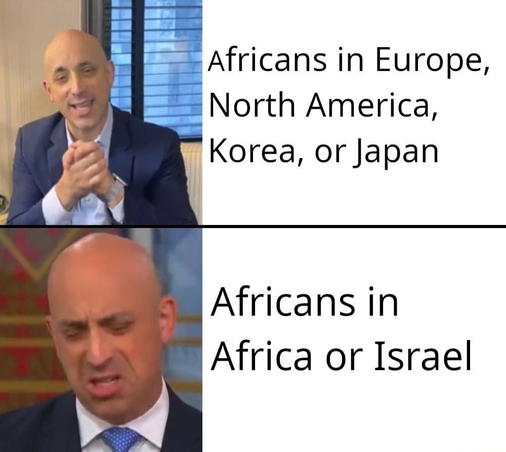 Africans in Europe North America Korea or Japan Africans in Africa or Israel