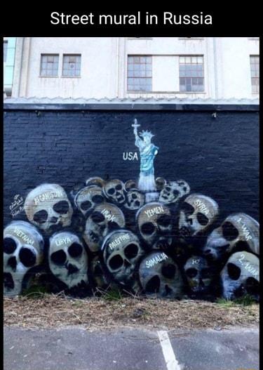 Street mural in Russia
