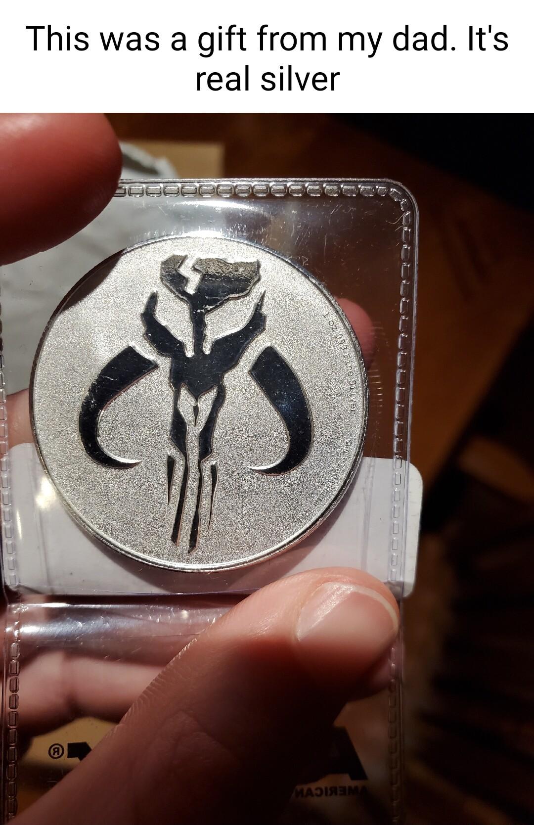 This was a gift from my dad Its real silver