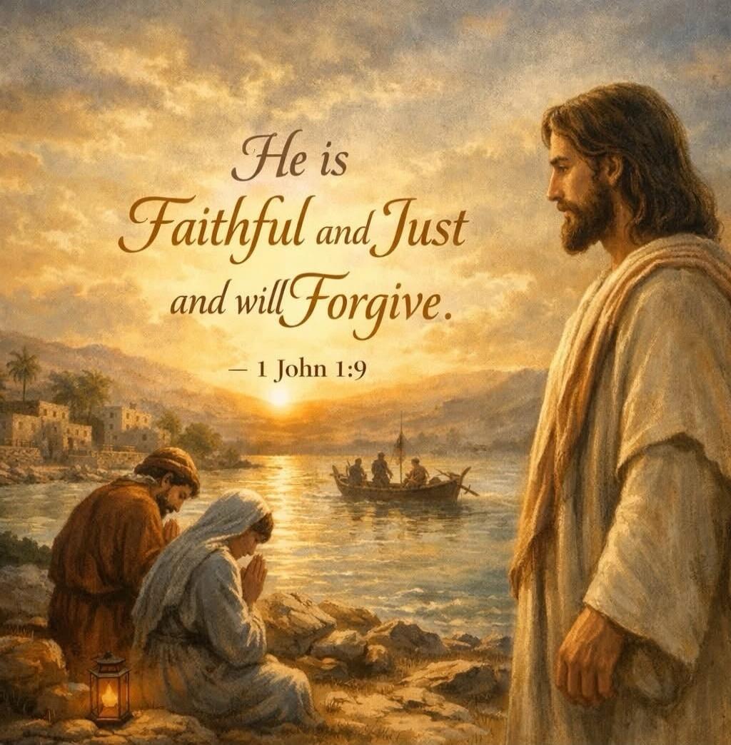 He is Faithful and Just and will Forgive. - 1 John 1:9
