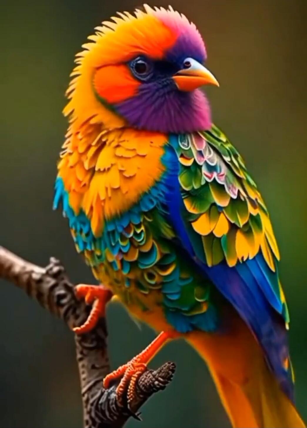 Rainbow lorikeet perched on a branch