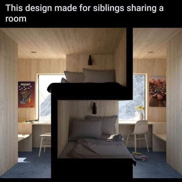 This design made for siblings sharing a room