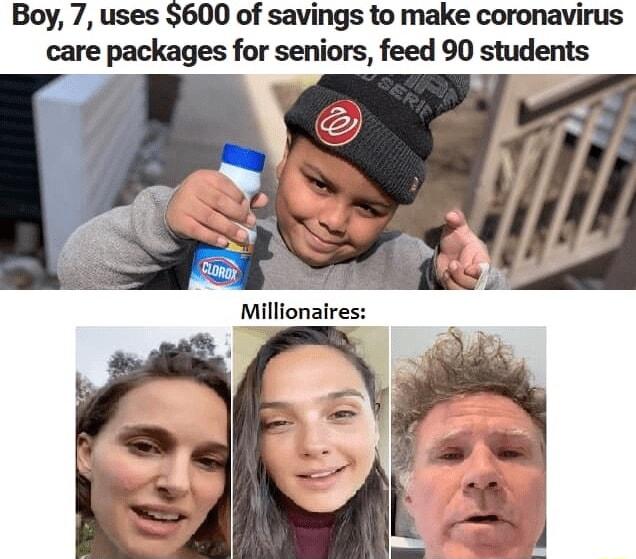 Boy 7 uses 600 of savings to make coronavirus care packages for seniors feed 90 students