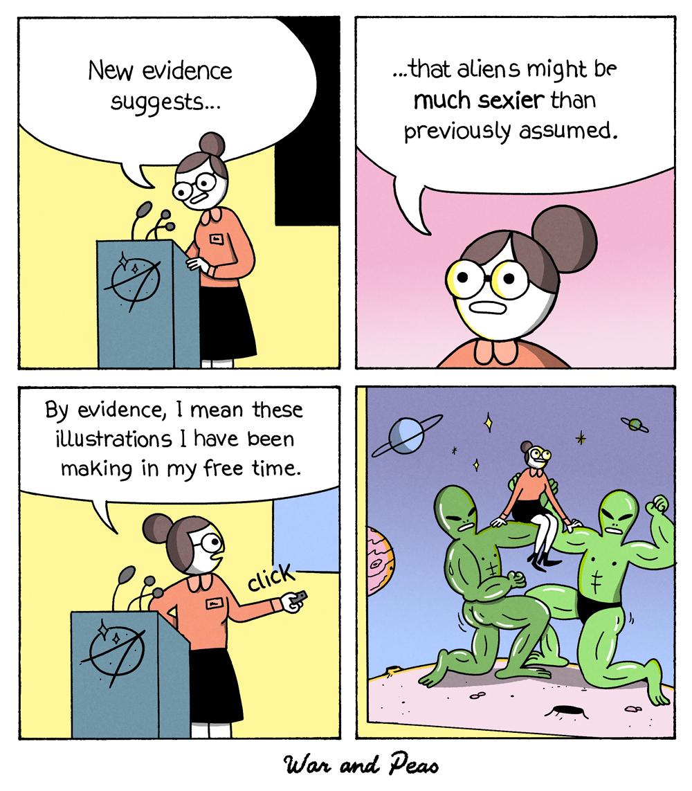 New evidence suggests that aliens might be much sexier than previously assumed By evidence mean these lustrations 1 have been making in my free time o