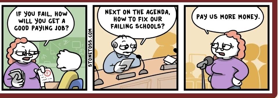 NEXT ON THE AGENDA HOW TO FIX OUR FAILING SCHOOLS IF YOU FAIL HOw WILL YOU GET A GOOD PAYING J0B STONET0SSCOM