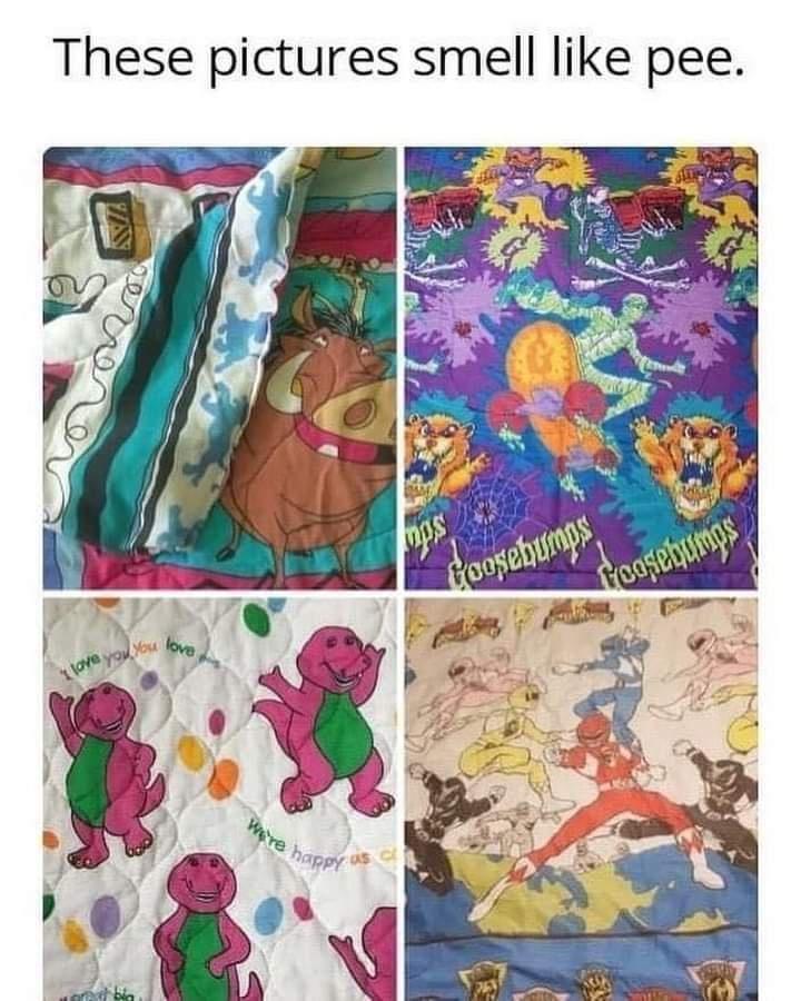 These pictures smell like pee