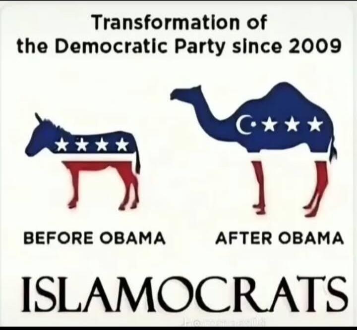 Transformation of the Democratic Party since 2009. BEFORE OBAMA. AFTER OBAMA. ISLAMOCRATS.