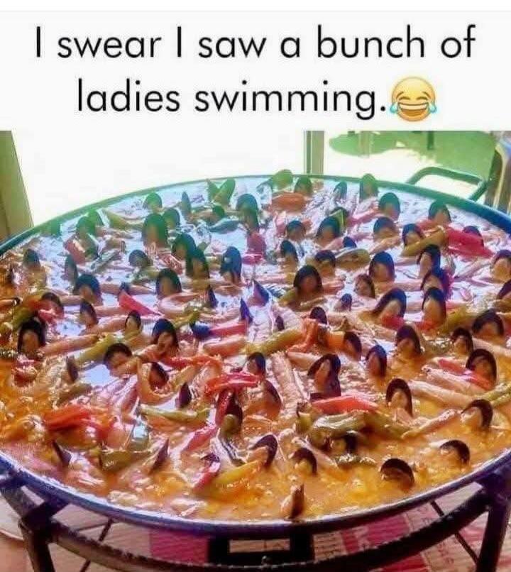 I swear I saw a bunch of ladies swimming. 😂