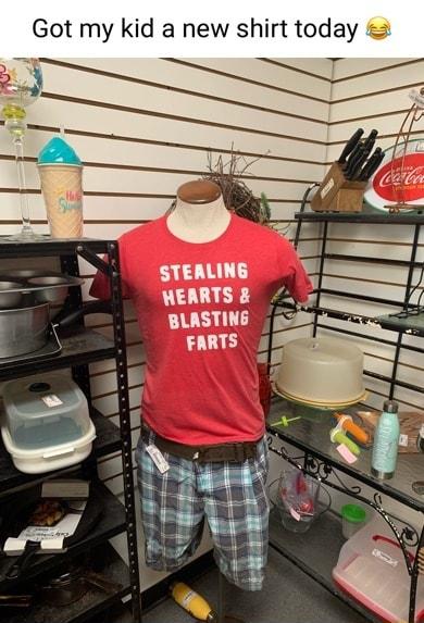 Got my kid a new shirt today STEALING WEARTS 2 BLASTING