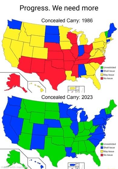 Progress We need more Concealed Carry 1986 _ 4 i Concealed Carry 2023 rl o