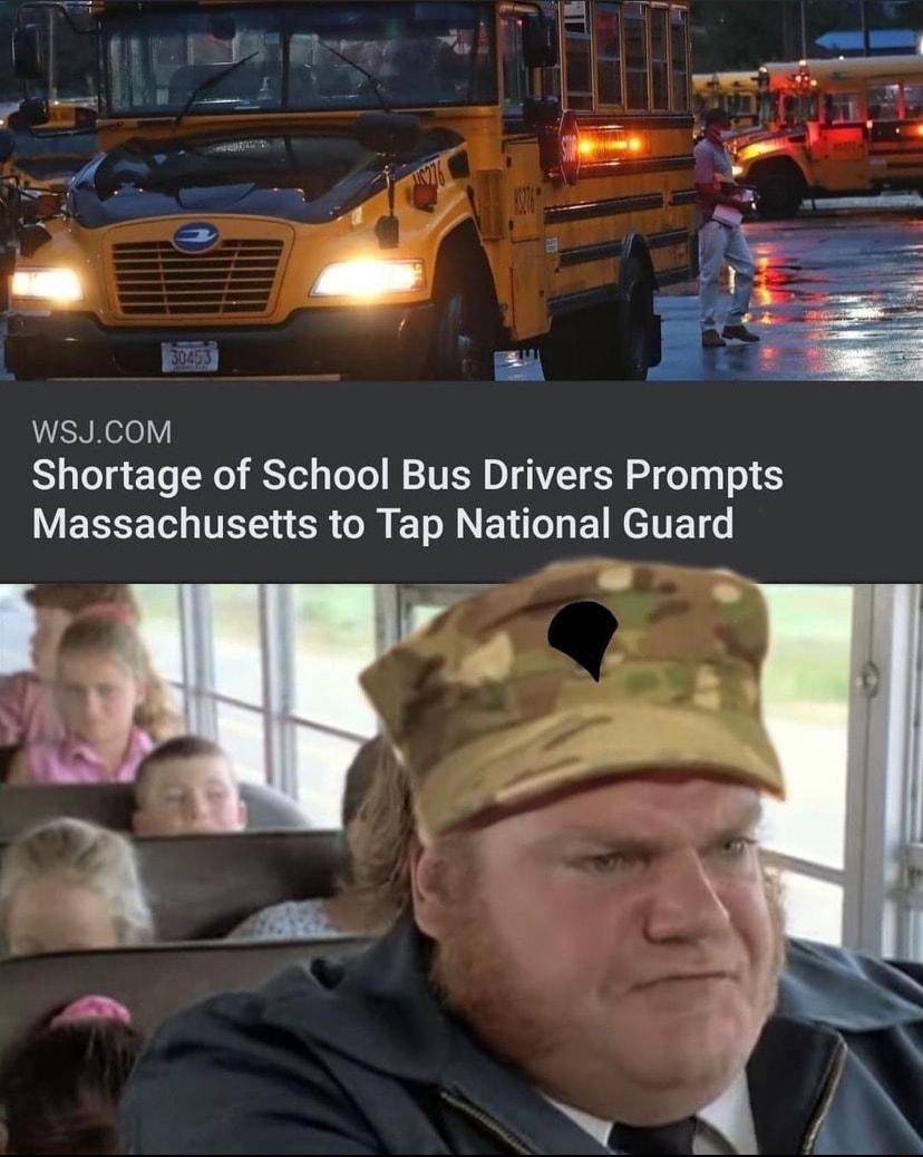 WSJCOM Shortage of School Bus Drivers Prompts Massachusetts to Tap National Guard