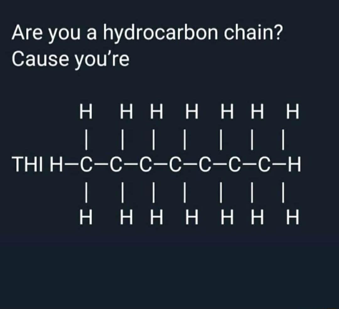 Are you a hydrocarbon chain Cause youre Al A E A E R O W eEe e Ee h R A B H HH HHHH