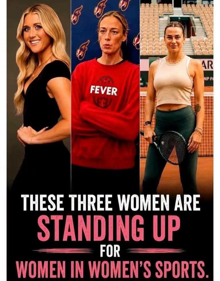 These three women are standing up for women in women's sports. FEVER. AR NP P