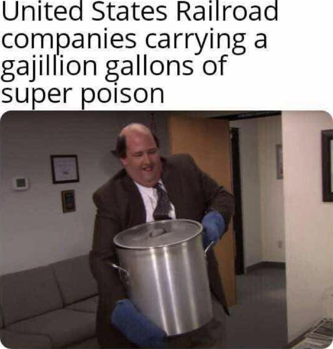 United States Rallroaa companies carrying a gajillion gallons of super poison