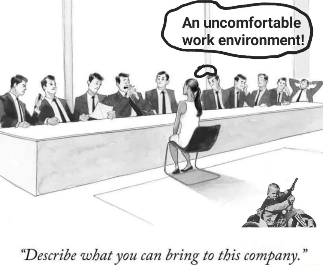 An uncomfortable work environment Describe what you can bring to this company