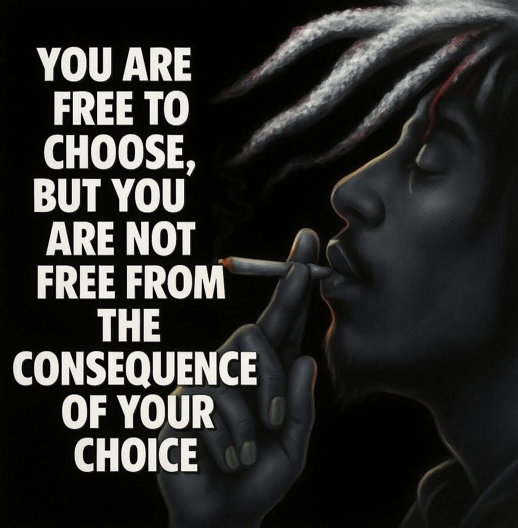 YOU ARE FREE TO CHOOSE, BUT YOU ARE NOT FREE FROM THE CONSEQUENCE OF YOUR CHOICE