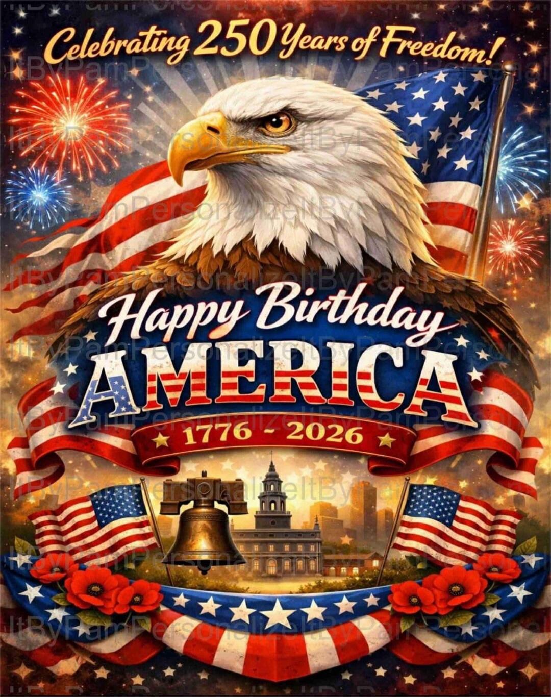 Celebrating 250 Years of Freedom! Happy Birthday AMERICA 1776 - 2026