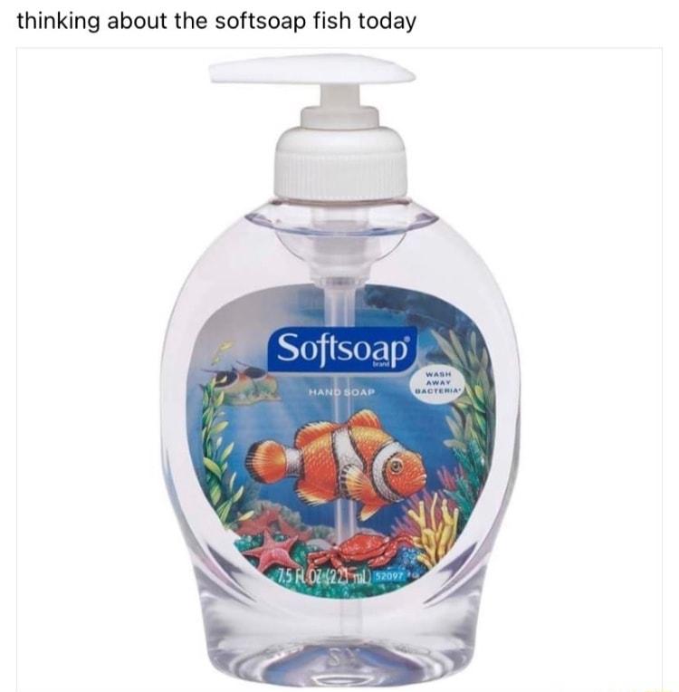 thinking about the softsoap fish today