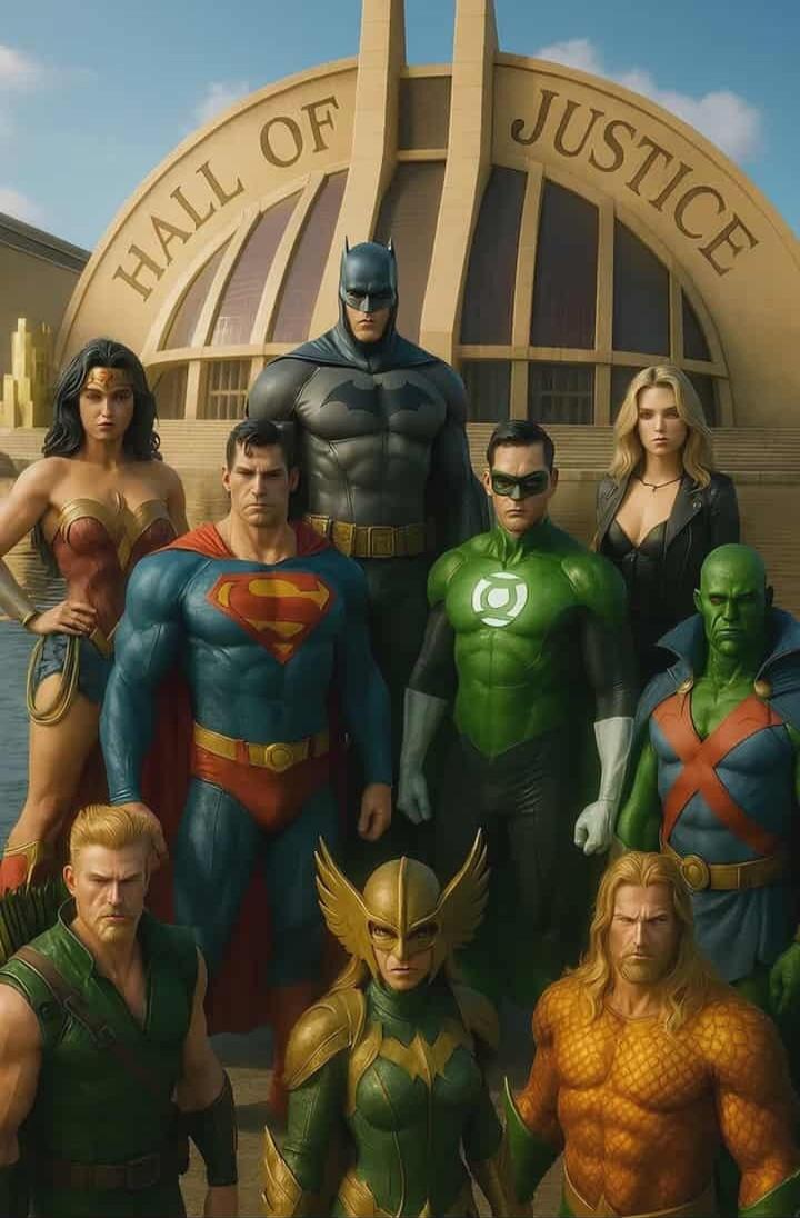 HALL OF JUSTICE
Group photo of superheroes