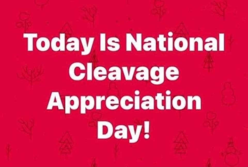 Today Is National Cleavage Appreciation Day!