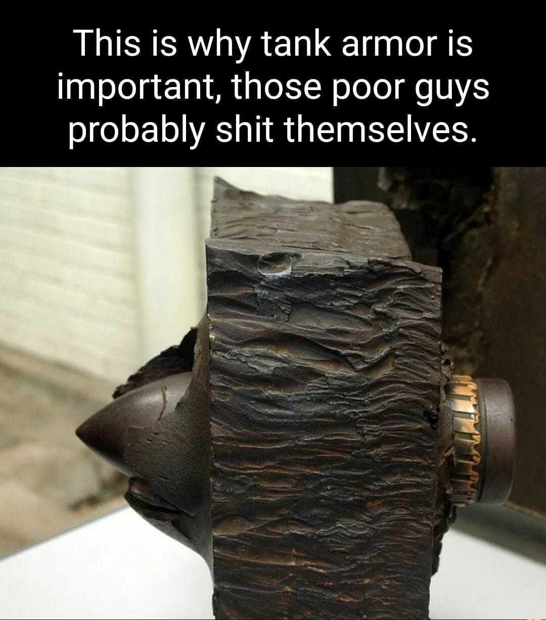 This is why tank armor is important those poor guys probably shit themselves