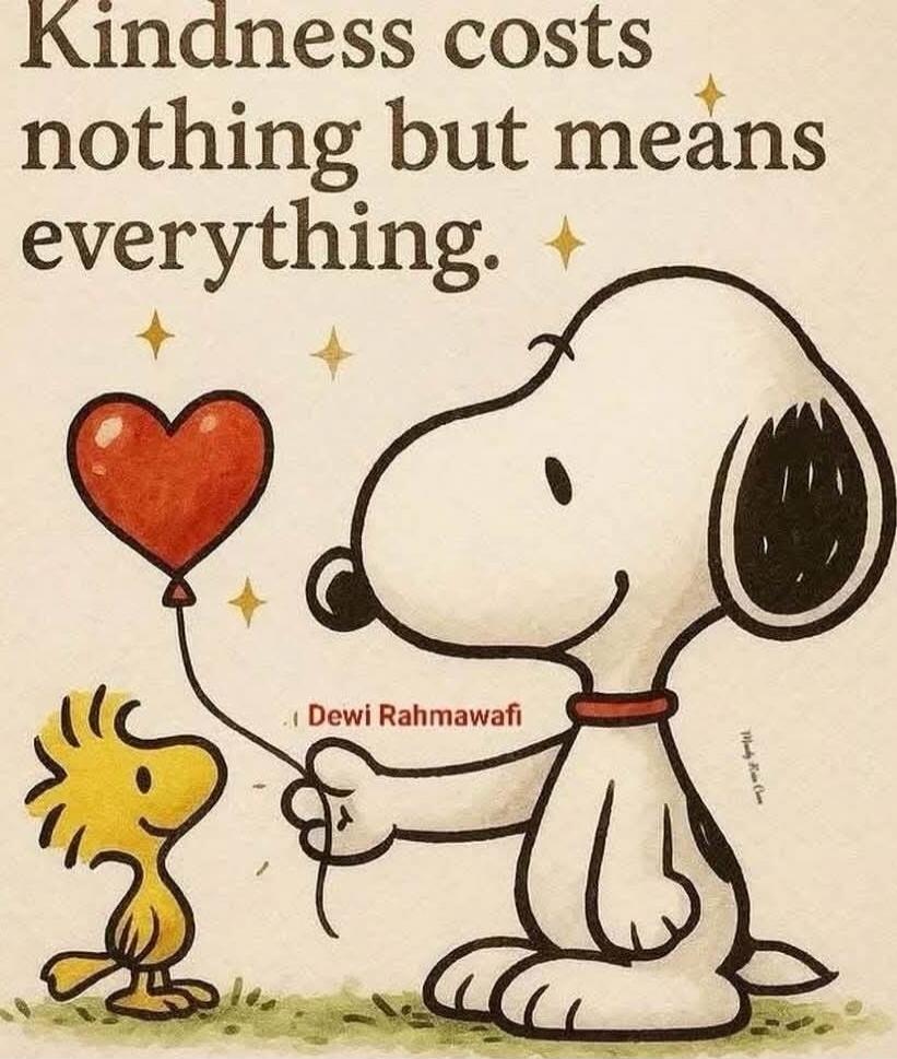 Kindness costs nothing but means everything.
