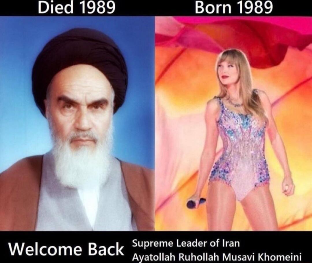 Born 1989 Supreme Leader of Iran Ayatollah Ruhollah Musavi Khomeini Welcome Back