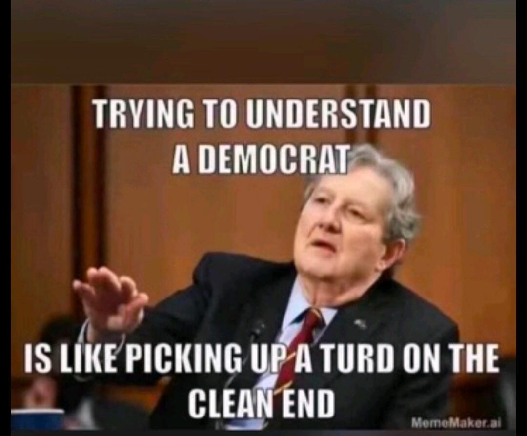 TRYING TO UNDERSTAND A DEMOCRAT IS LIKE PICKING UP A TURD ON THE CLEAN END