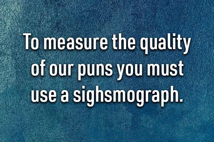 0RO CERTTERG TR of our puns you must use a sighsmograph