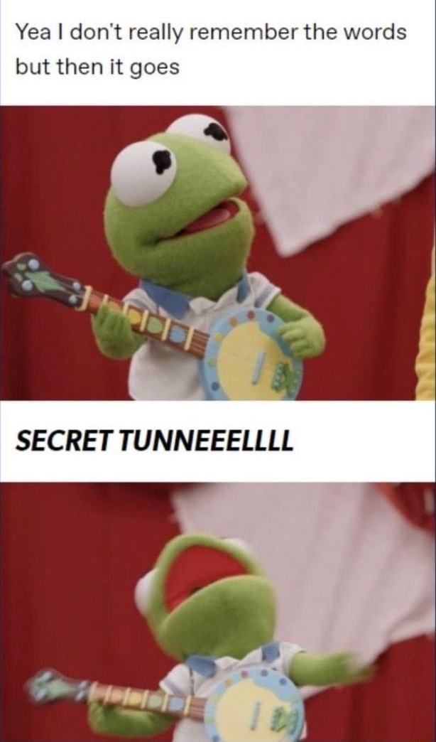 aangarchy Lil Yea dont really remember the words but then it goes SECRET TUNNEEELLLL