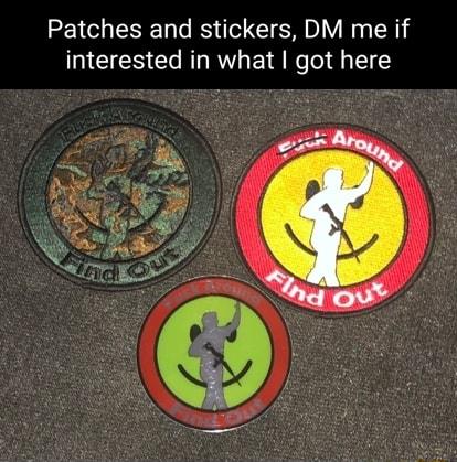 Patches and stickers DM me if interested in what got here