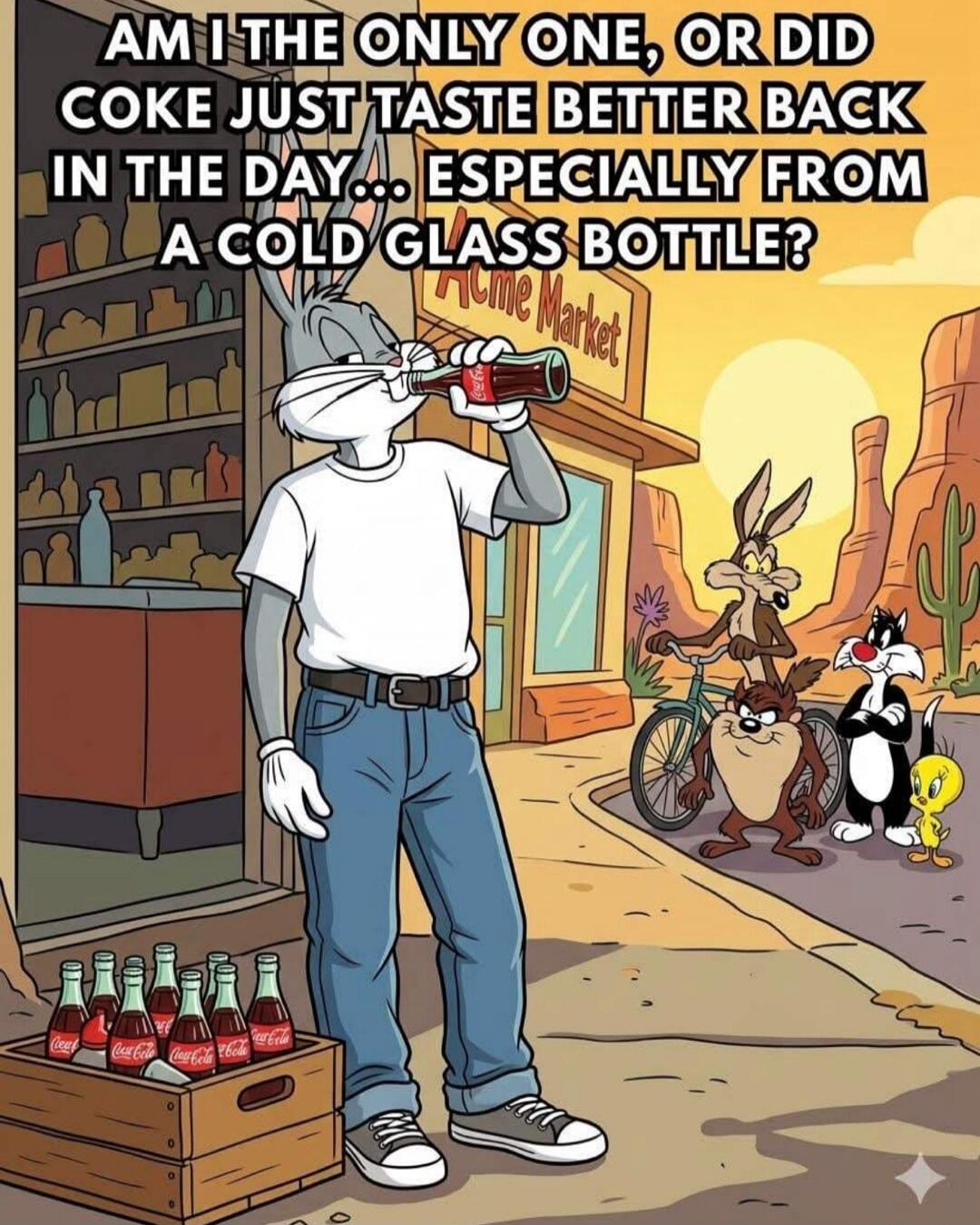 AM I THE ONLY ONE, OR DID COKE JUST TASTE BETTER BACK IN THE DAY... ESPECIALLY FROM A COLD GLASS BOTTLE?