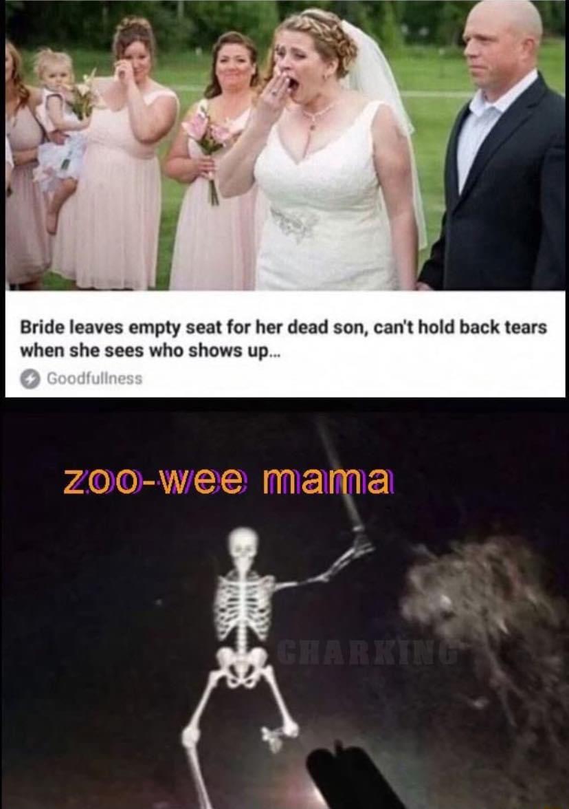 Bride leaves empty seat for her dead son cant hold back tears when she sees who shows up ZO0 wee mamal