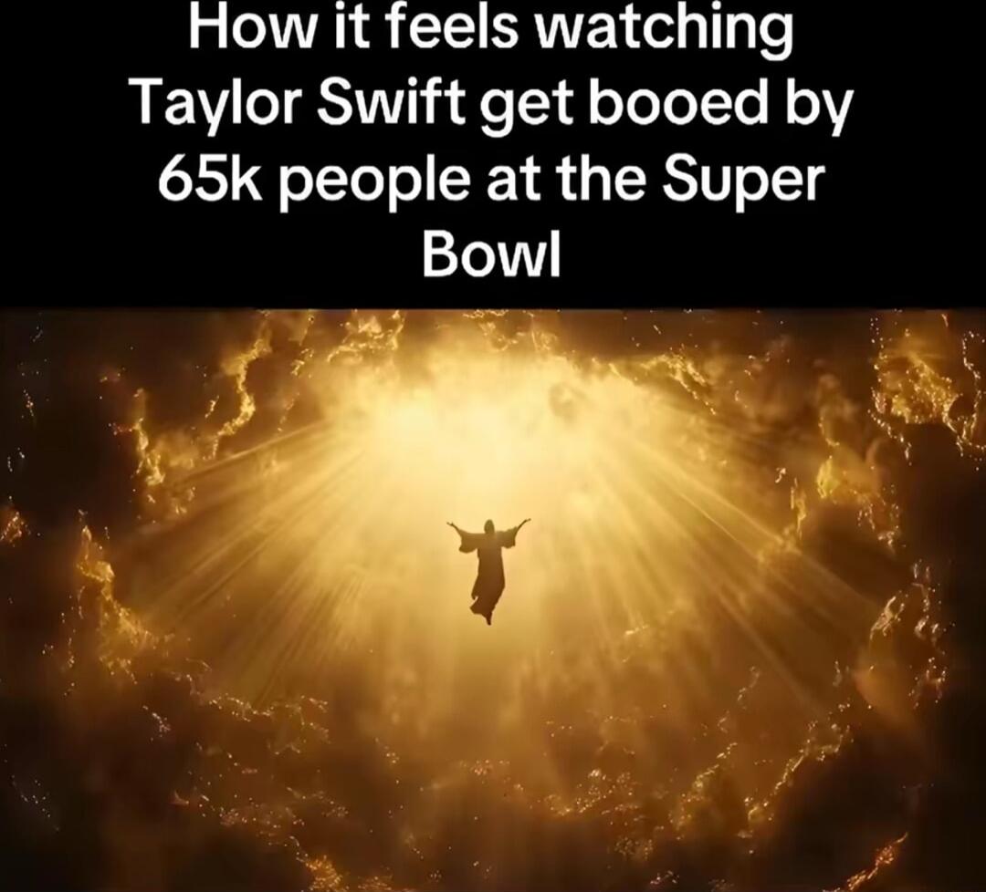 How it feels watching Taylor Swift get booed by 65k people at the Super Bowl