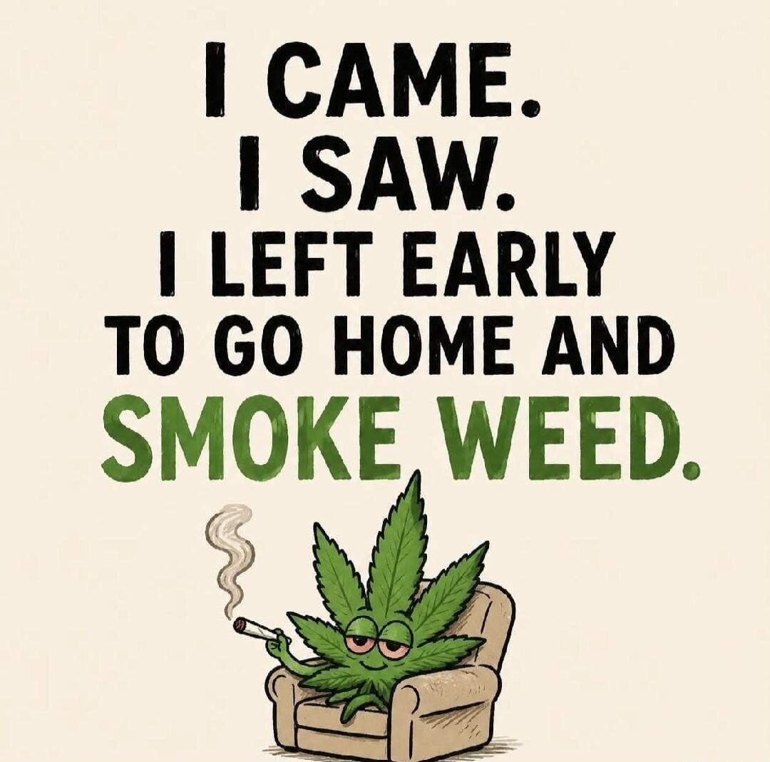 I CAME. I SAW. I LEFT EARLY TO GO HOME AND SMOKE WEED.