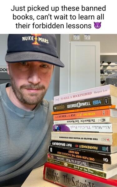 Just picked up these banned books cant wait to learn all their forbidden lessons