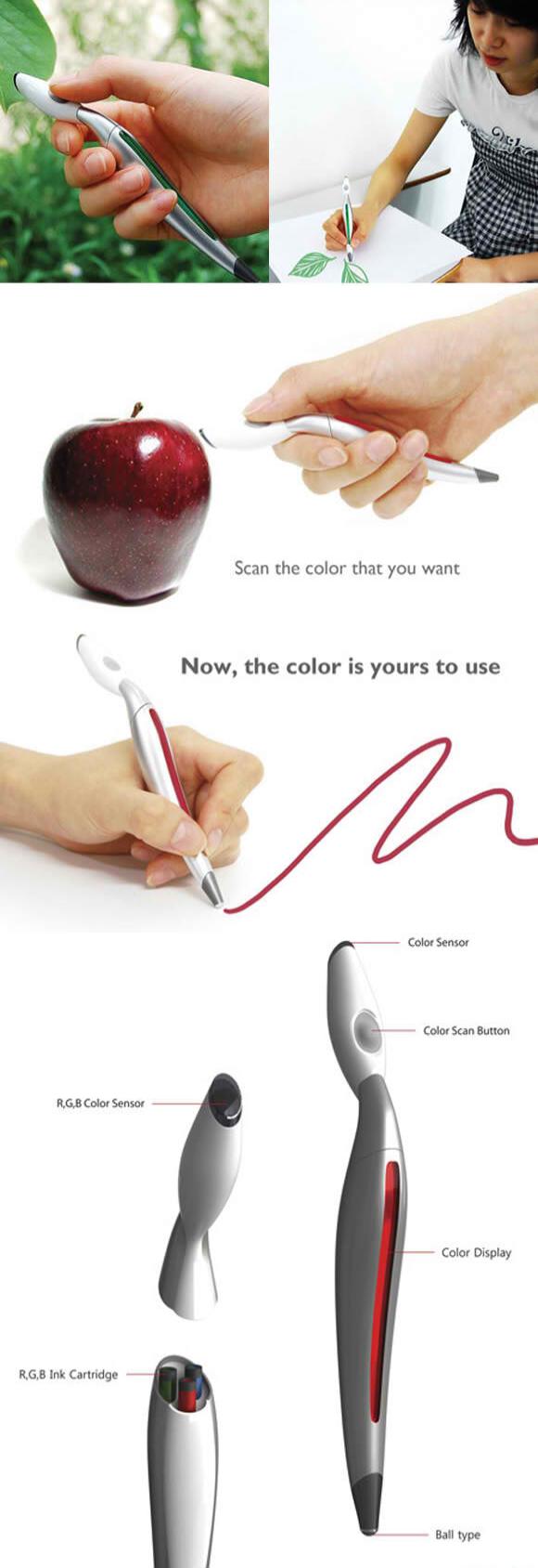 Scan the color that you want Now the color is yours to use Y4 ColoSensor ColorscanButton RGB Ink Carridge fal type