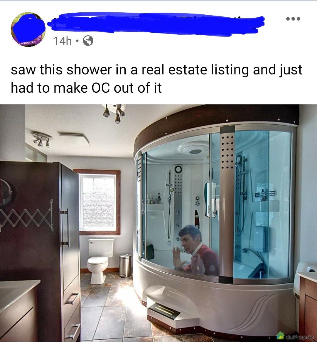 14h Q saw this shower in a real estate listing and just had to make OC out of it