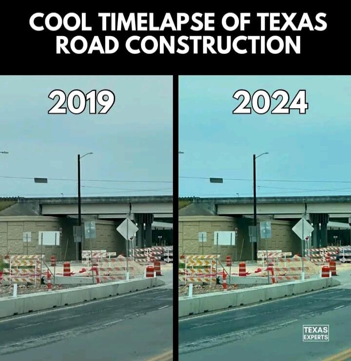 COOL TIMELAPSE OF TEXAS ROAD CONSTRUCTION