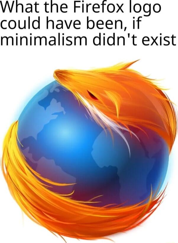 What the Firefox logo could have been if minimalism didnt exist
