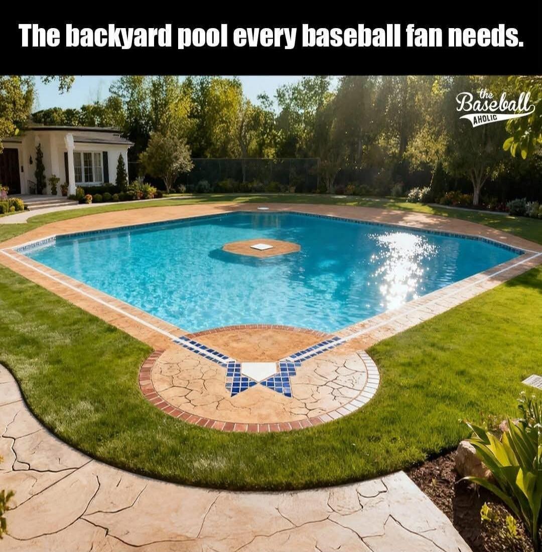 The backyard pool every baseball fan needs. The Baseball Aholic