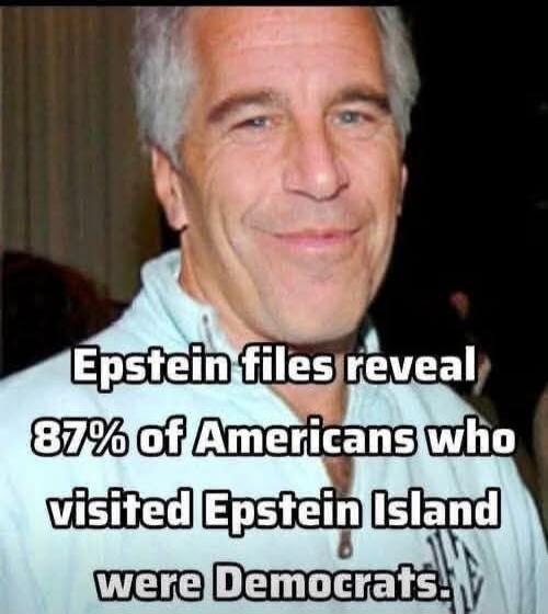 Epstein files reveal 87% of Americans who visited Epstein Island were Democrats.