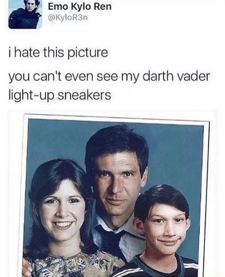 g Emo Kylo Ren DKyloR3n i hate this picture you cant even see my darth vader light up sneakers