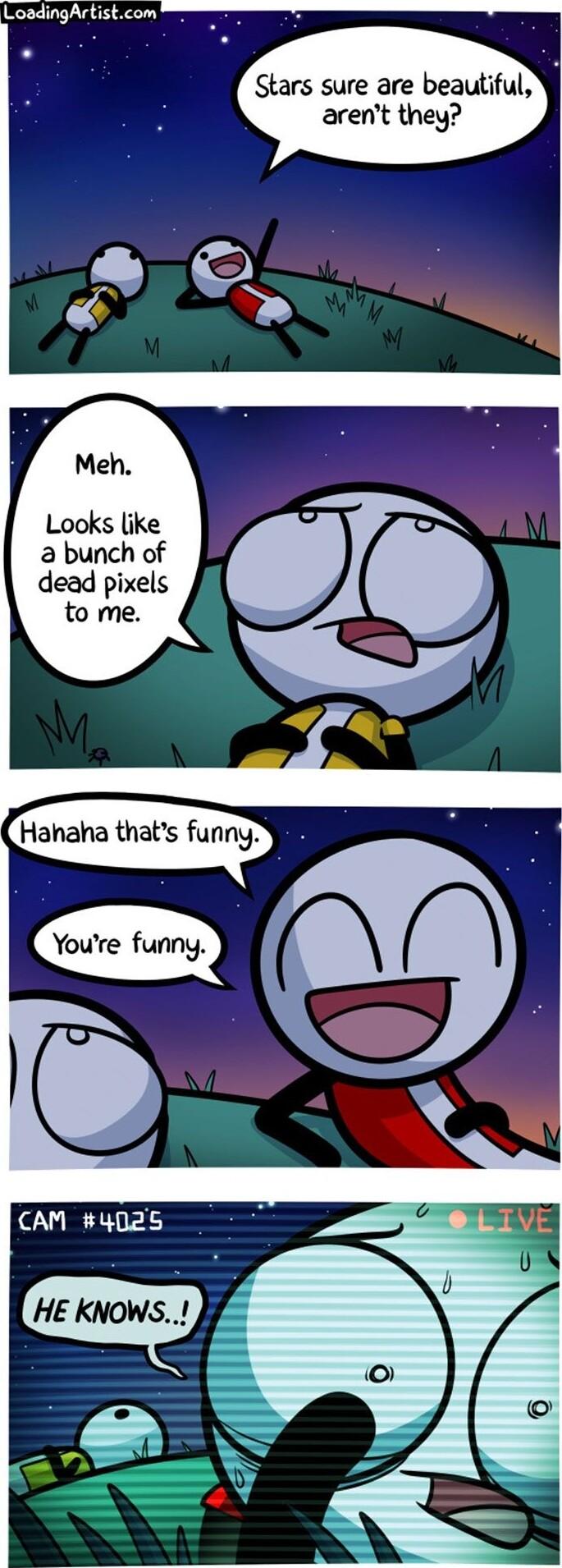 Stars sure are beautiful arent they Looks like a bunch of dead pixels Hahaha thats fun CAM 4025