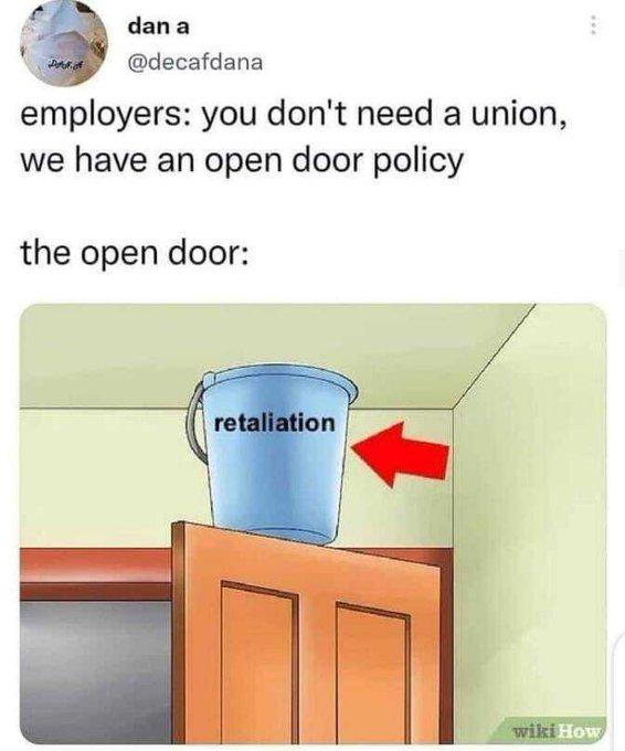 y dana A decafdana employers you dont need a union we have an open door policy the open door